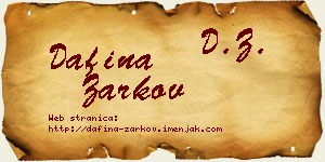 Dafina Žarkov vizit kartica